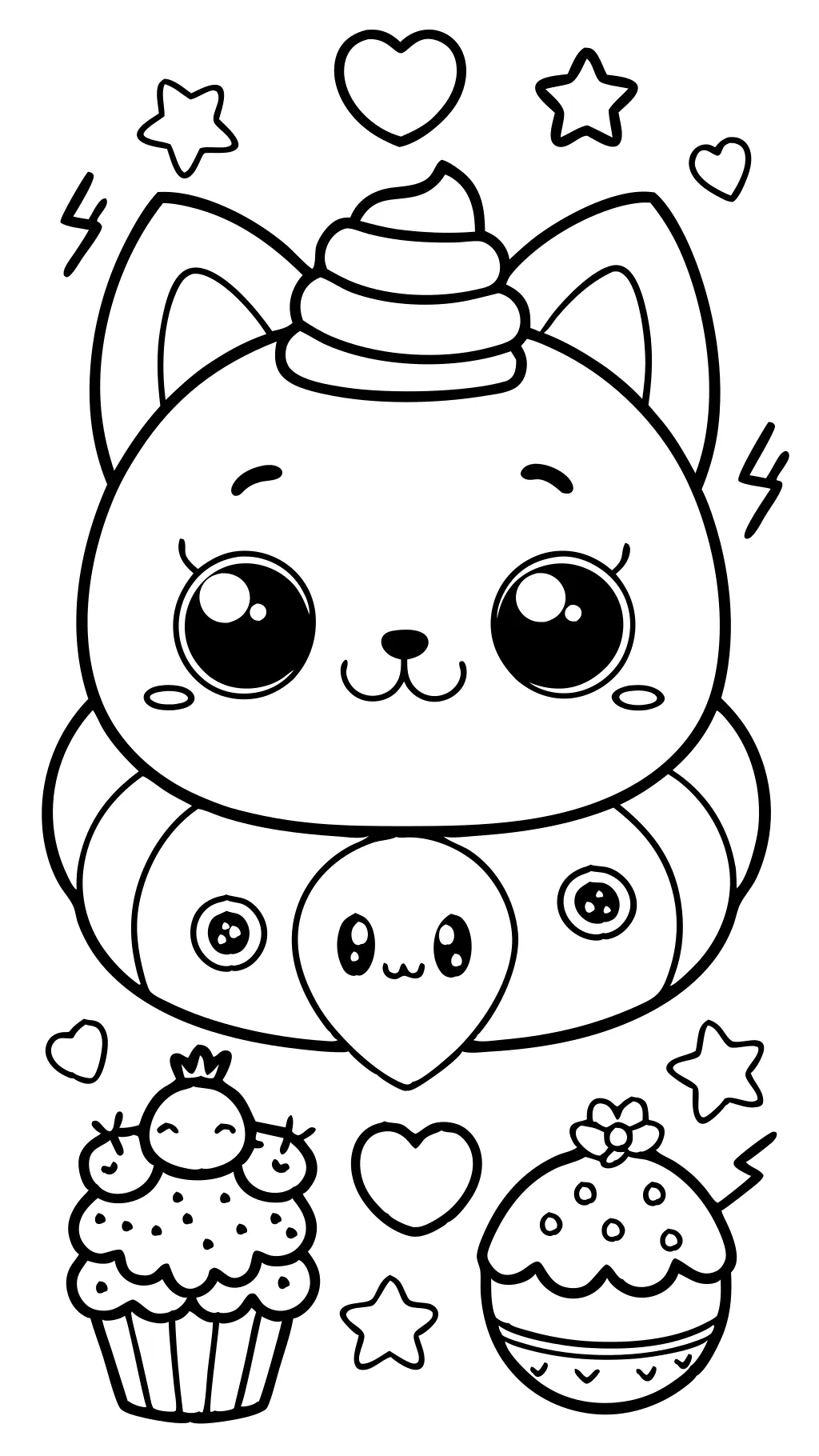 kawaii printable cute coloring pages